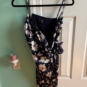 Lulu's Asymmetrical Floral Wrap Mini Dress